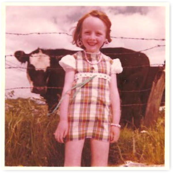Orla Collins as a little girl